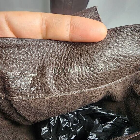 Gianni Bini Tall Knee High Brown Leather Women's Boots Size 6 - Picture 7 of 10
